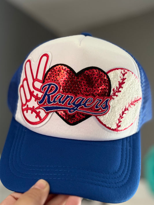 TX Ranger love trucker hat