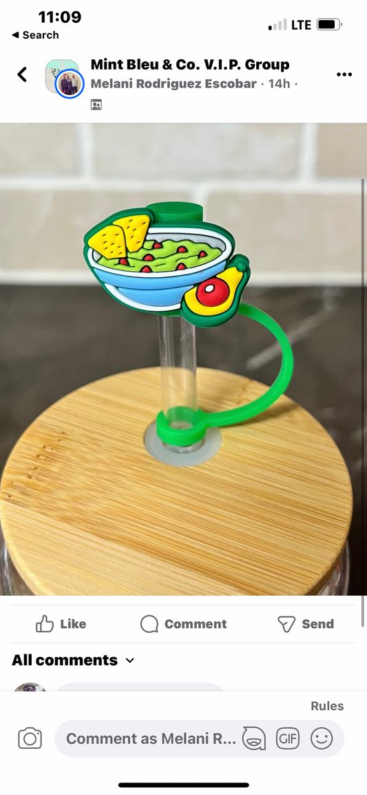 Guacamole Straw Topper