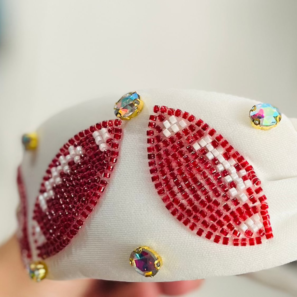 Football Beaded Headband