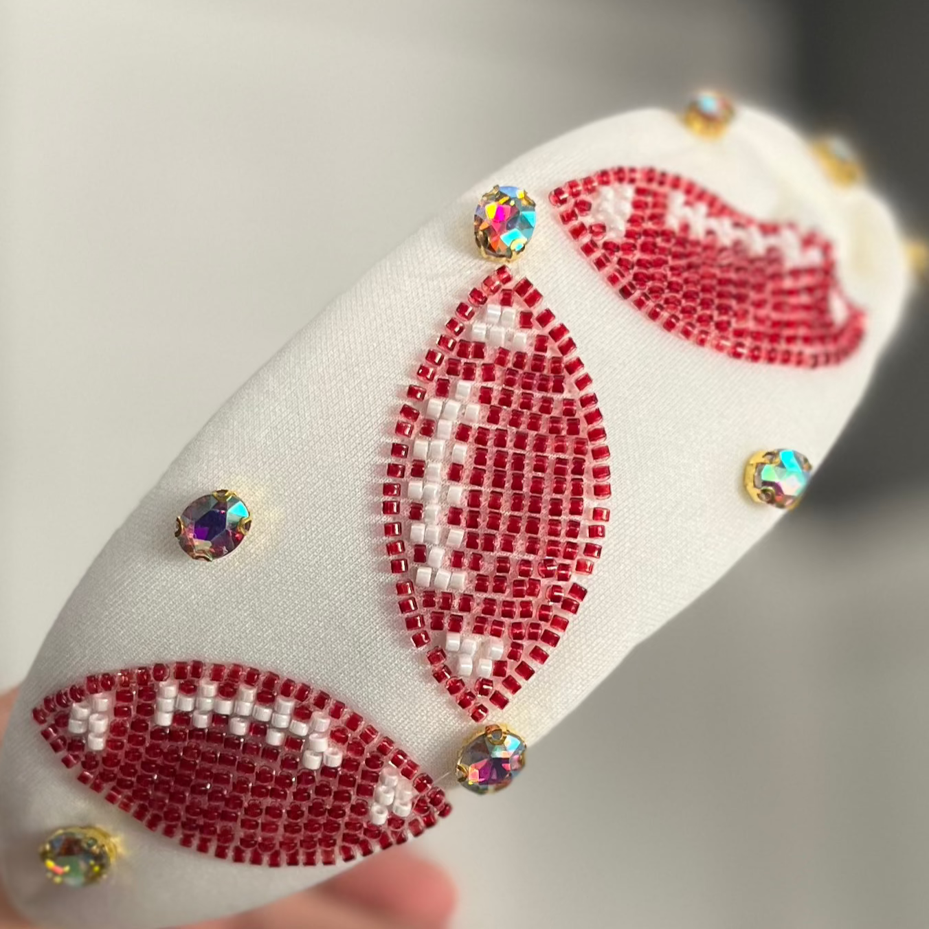 Football Beaded Headband