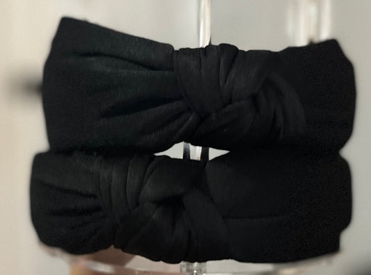 Solid Black Knot Headband