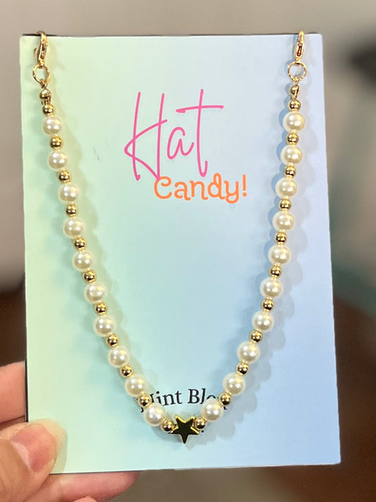 Star Pearl Hat Chain