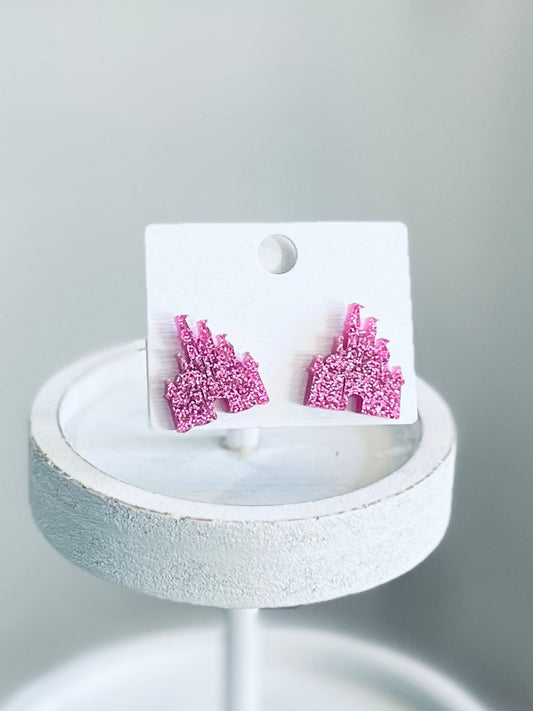 Pink Castle studs