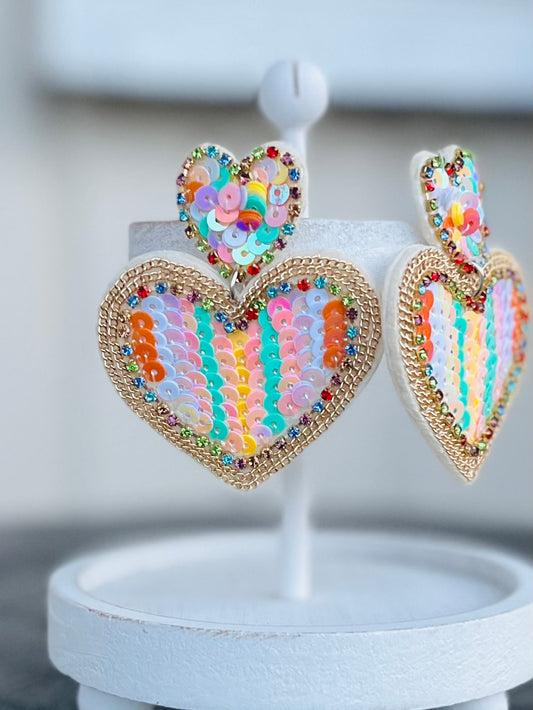 Sequence Hearts earrings