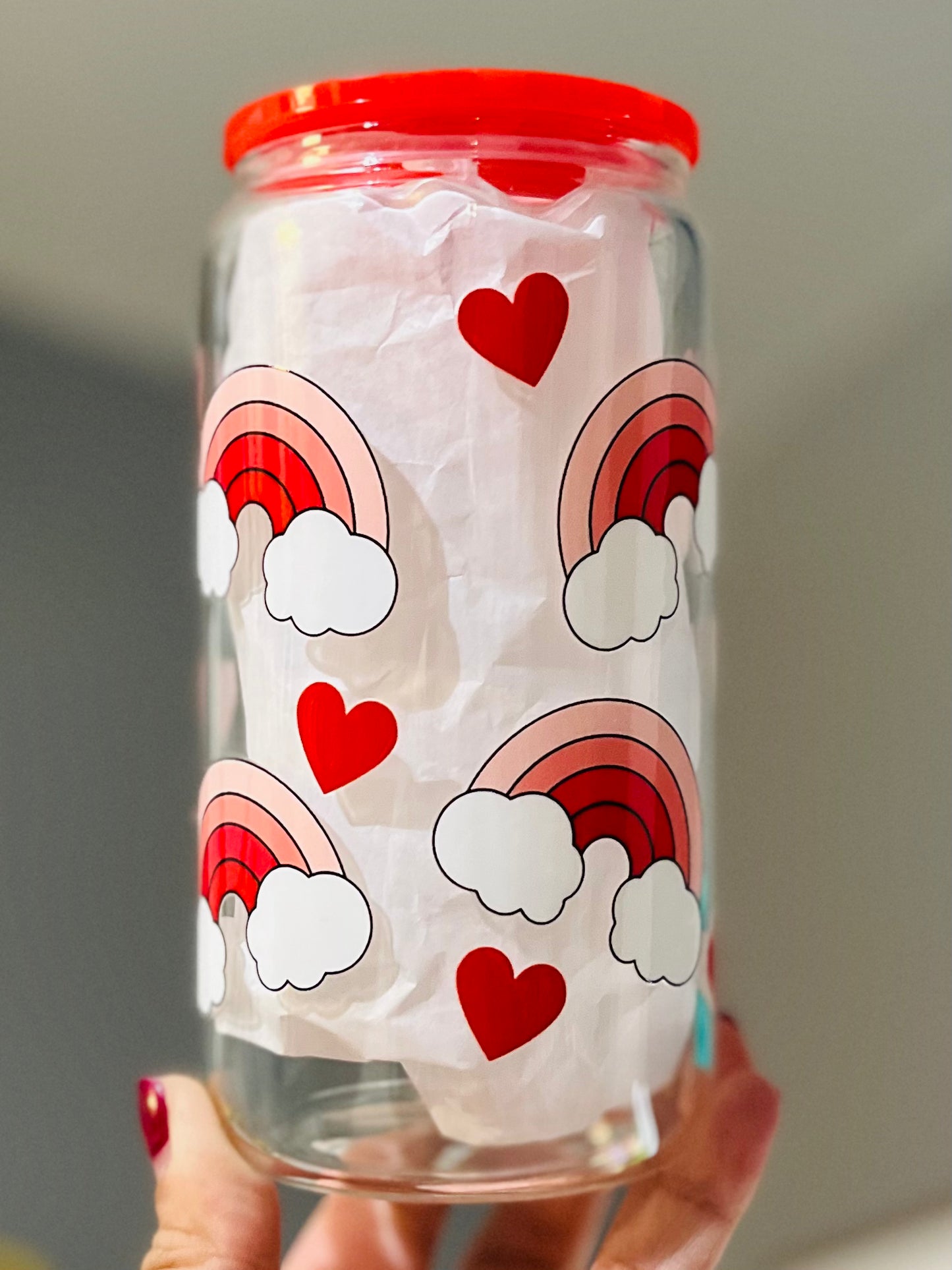 Rainbow Valentine cup