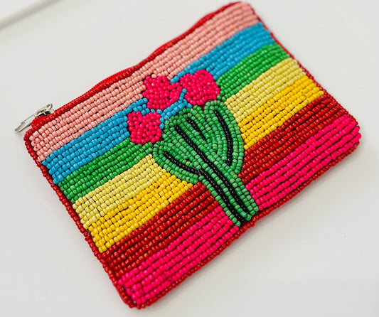 Rainbow Cactus Coin Purses