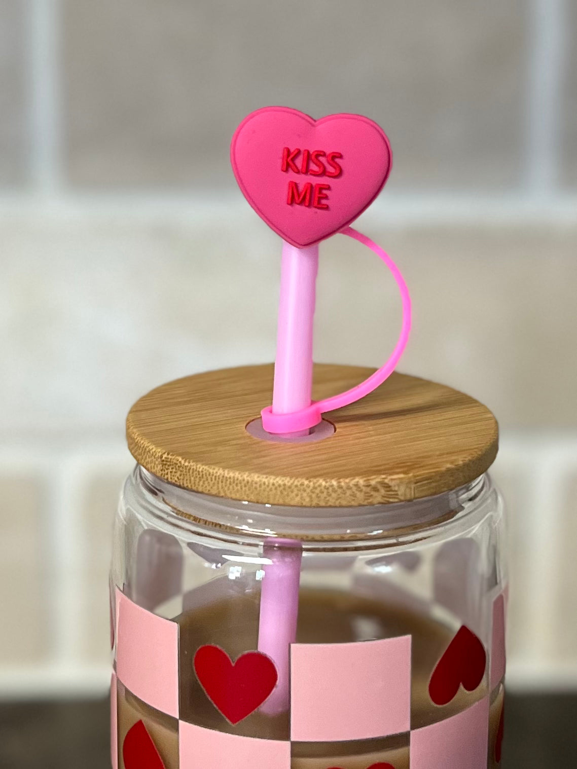 Kiss Me Heart Straw Topper