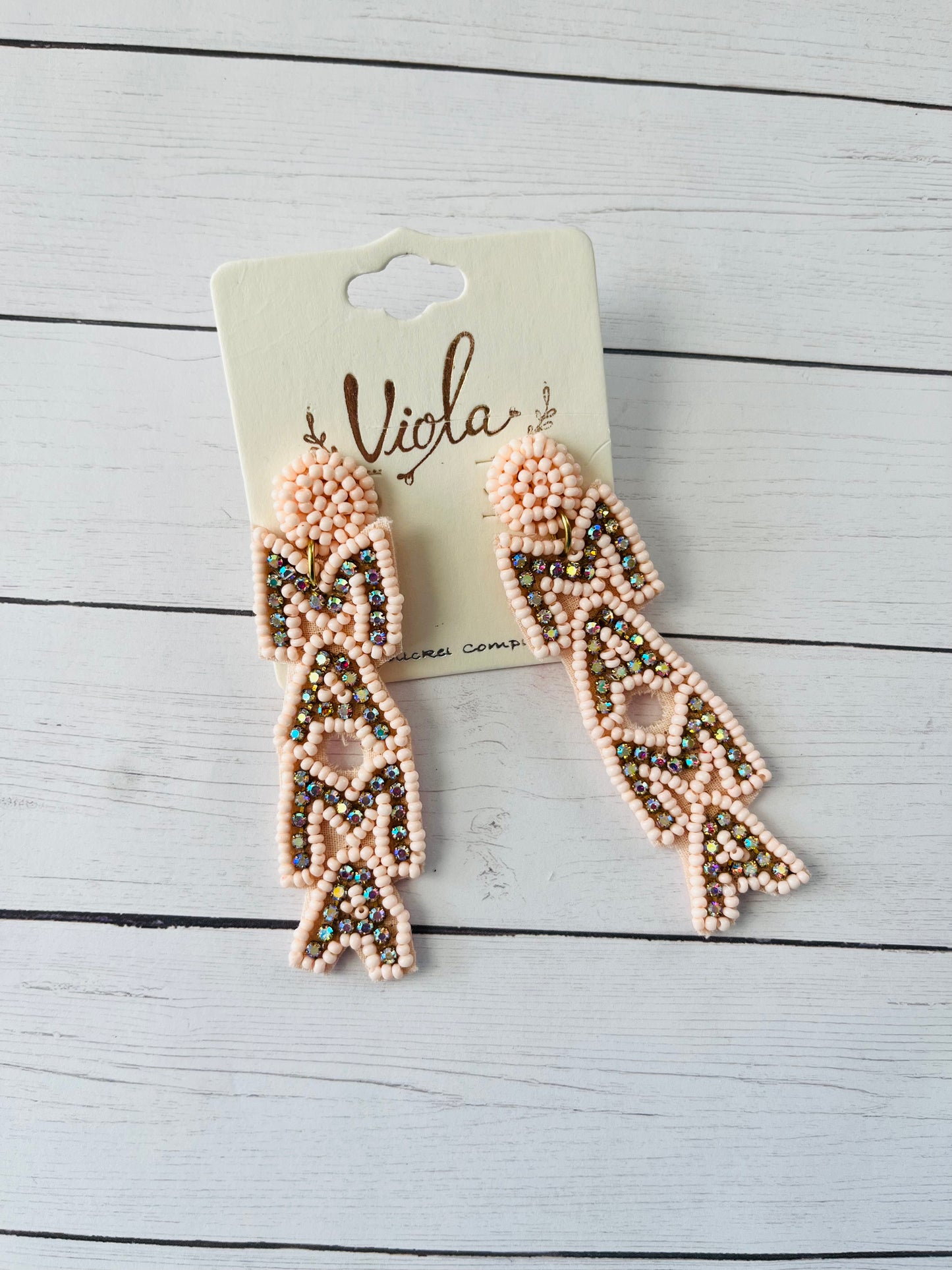Mama Bead and Shimmer Earrings