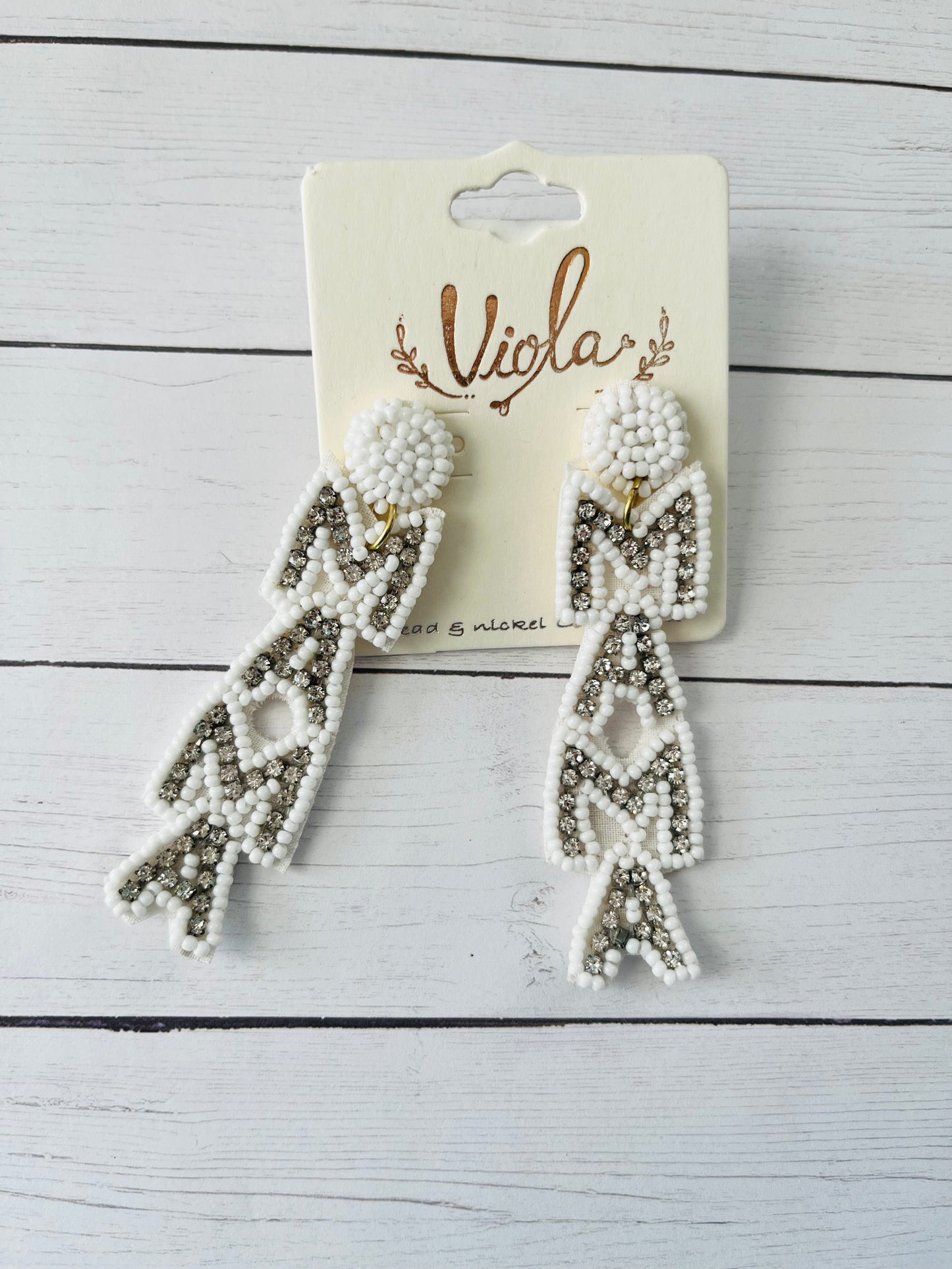 Mama Bead and Shimmer Earrings