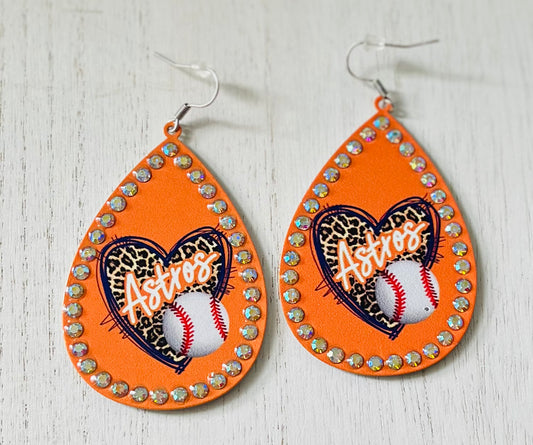BASEBALL Astros inspired earrings